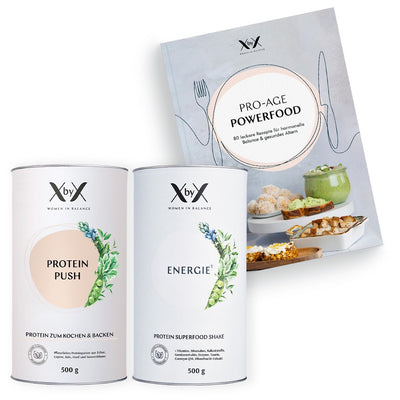XbyX Gesund Kochen Set mit Energie Wechseljahre Kochbuch gesund proteinreich kochen