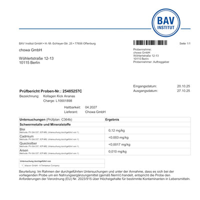 kollagen kick ananas pruefbericht